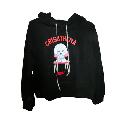 0324CA31-CRTNA-Crisathena Poodle Hoodie 黑色/ 綠色/ 橙色/ 粉紅色/ 紅色, S-M, L-XL (A31)