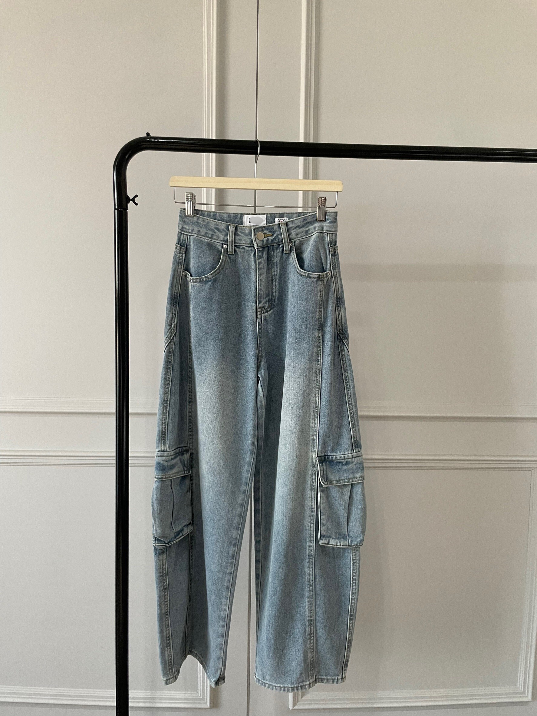 #AM25 工裝彎刀牛仔褲