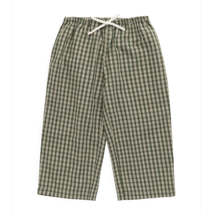 （預購）JAMIEKAY 經典小格紋直筒綁帶褲 Organic Cotton Kenji Pant - Ravine Check