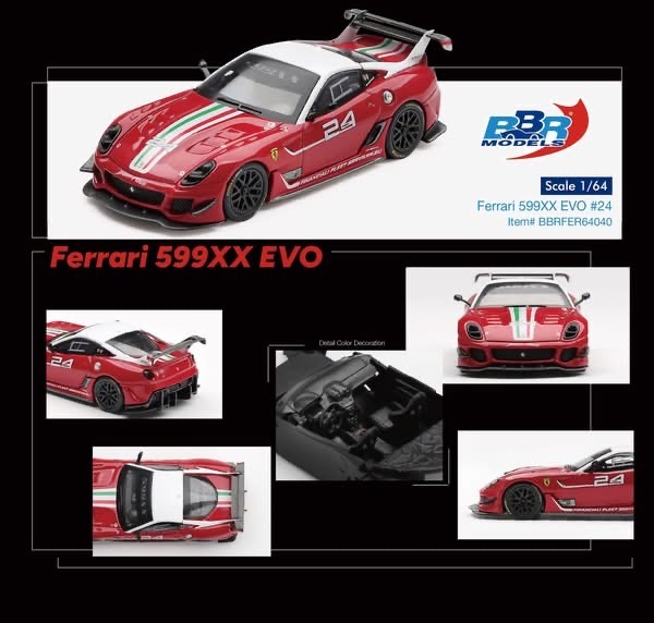 預訂 Pre Order - BBR Ferrari 599XX EVO #24      (BBRFER64040)