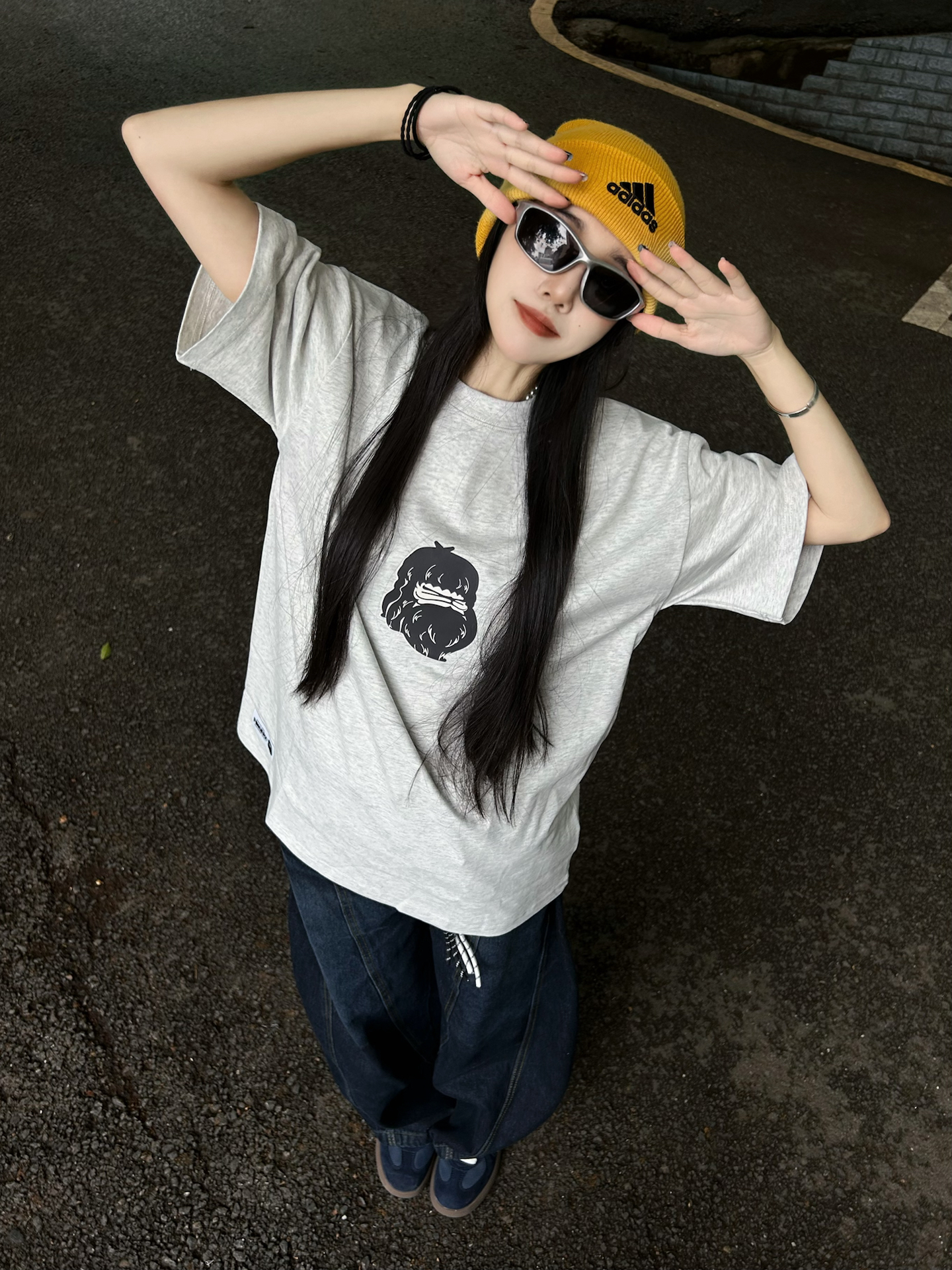 預購 香港IT集團 FGXX 猿人 Fingercroxx 純棉 圓領 落肩 短袖 T恤 男女同款【FGXTEW0000070】