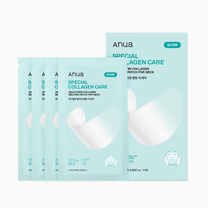ANUA PDRN膠原蛋白抗皺提拉修護貼(頸/額頭用) 4EA