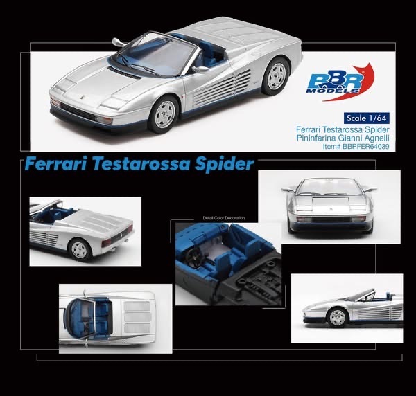預訂 Pre Order - BBR Ferrari Testarossa Spider Pininfarina Gianni Agnelli      (BBRFER64039)