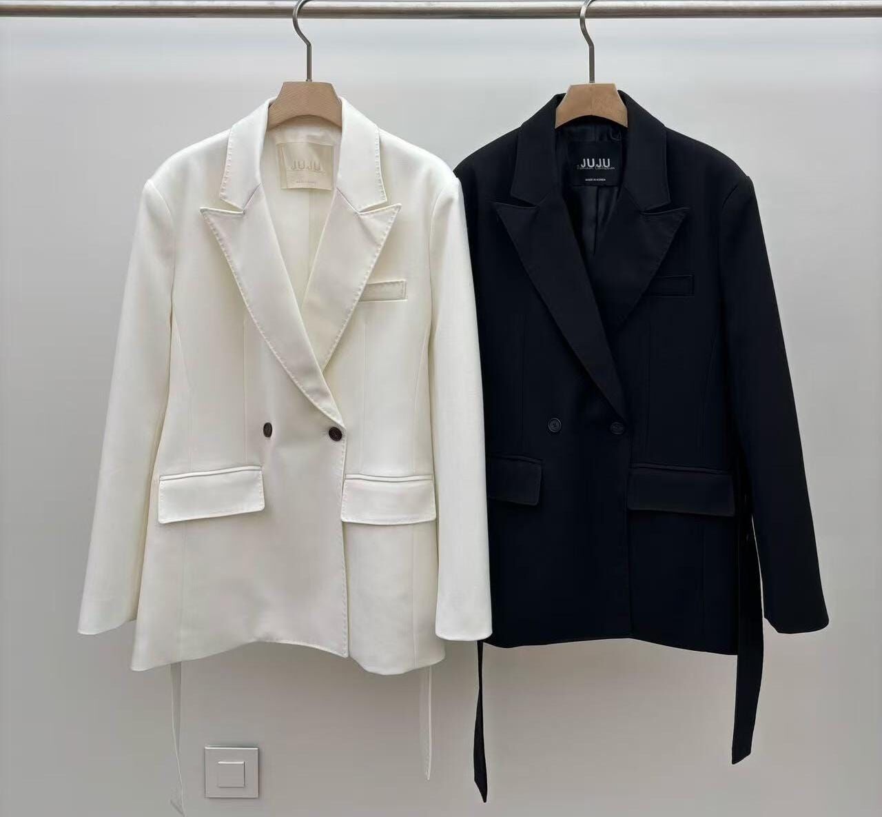 JU6005 雙排扣休閒光澤感西裝