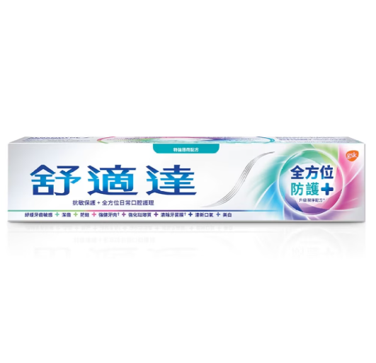 舒適達 全方位防護 + 特强薄荷配方牙膏 100克