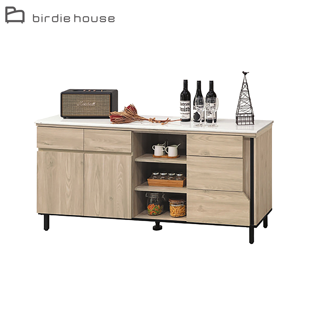 柏蒂家居-羅迪5.3尺石面收納餐櫃/碗盤櫃/電器櫃/置物矮櫃