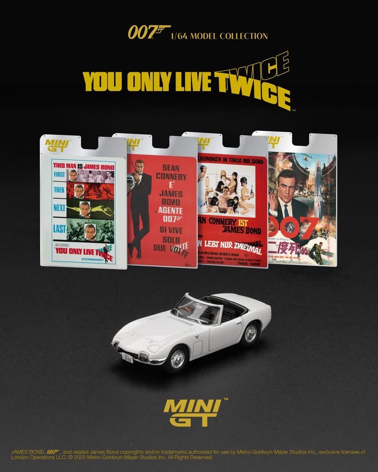 預訂 Pre Order - MiniGT 007 Toyota 2000GT Roadster “You Only Live Twice”  MGT00915