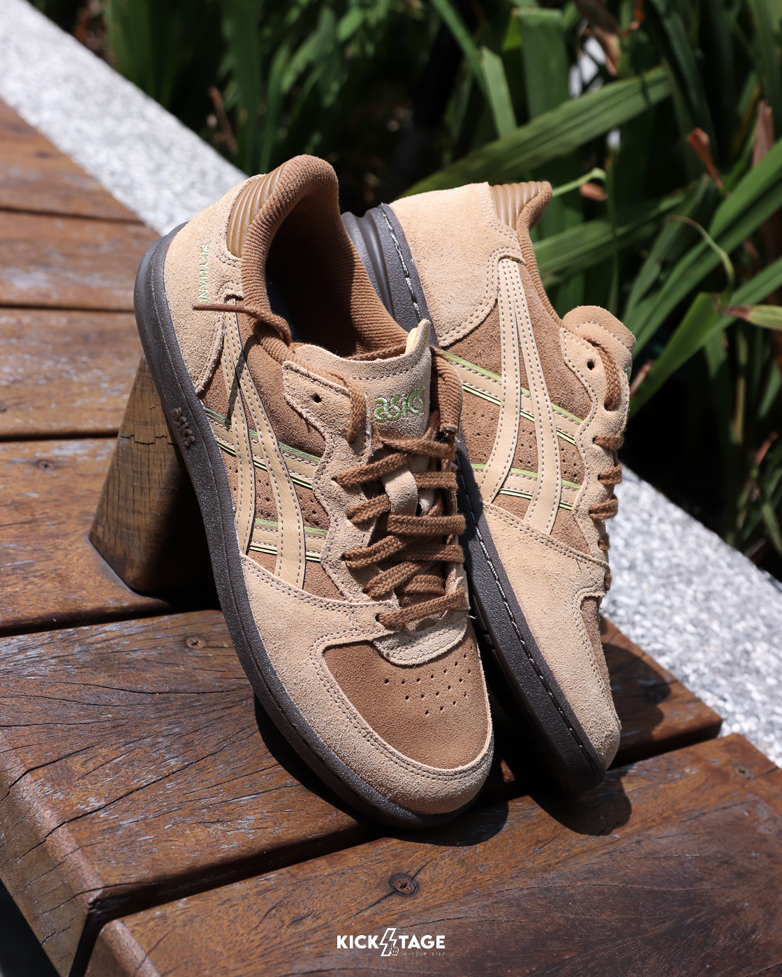 男鞋 ASICS SKYHAND OG 小麥色 大地色 駝色 復古 手球鞋 運動 休閒鞋【1203A452-201】