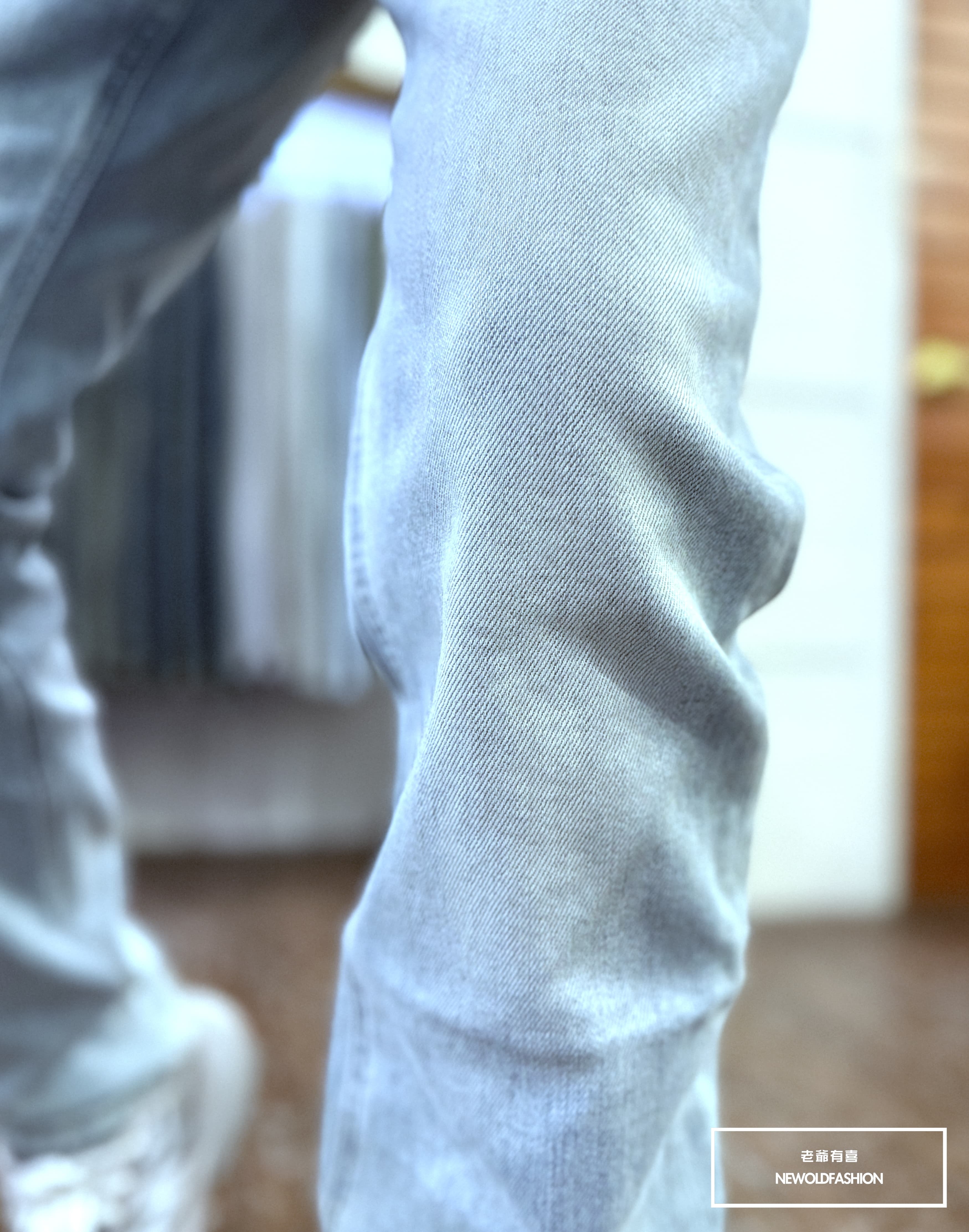 『官網限定』重磅水洗淺藍素面中直筒褲(NOF2603K390)