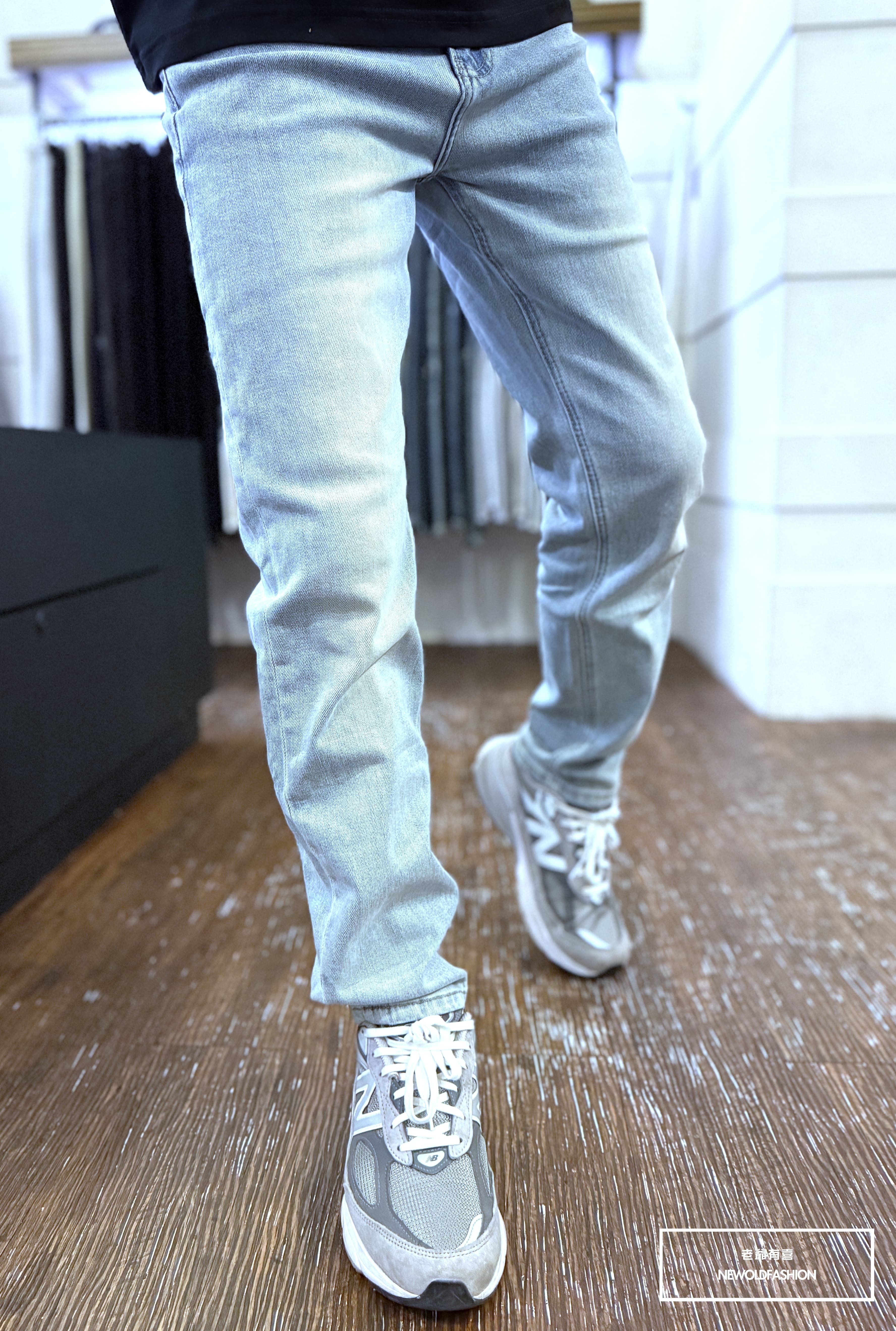 『官網限定』重磅水洗淺藍素面中直筒褲(NOF2603K390)