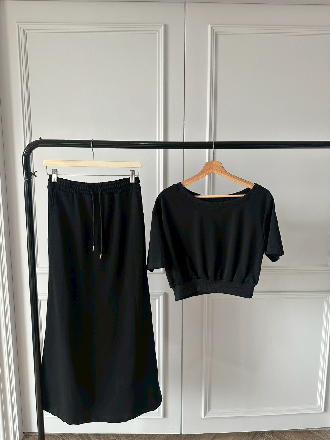 #AM59 1+1休閒棉質套裝(灰/白/黑)