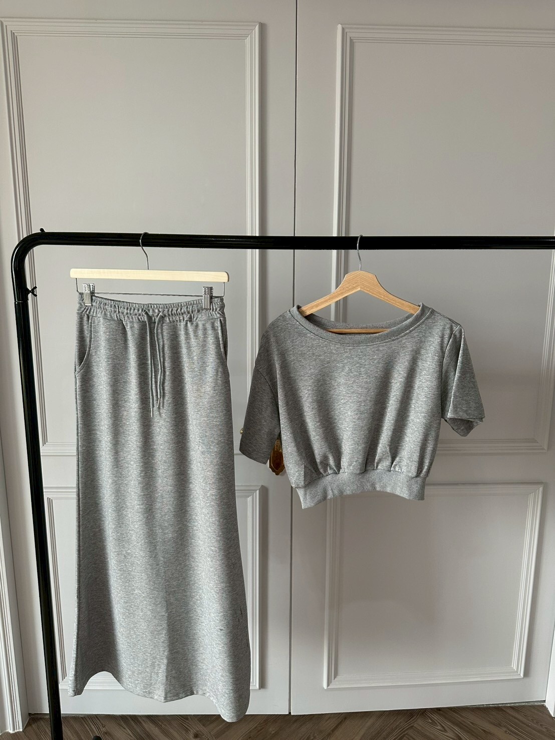 #AM59 1+1休閒棉質套裝(灰/白/黑)