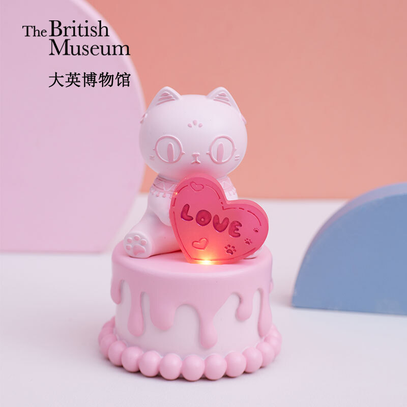 大英博物館｜安德森貓和她的朋友們系列｜萌貓蛋糕氛圍燈擺件