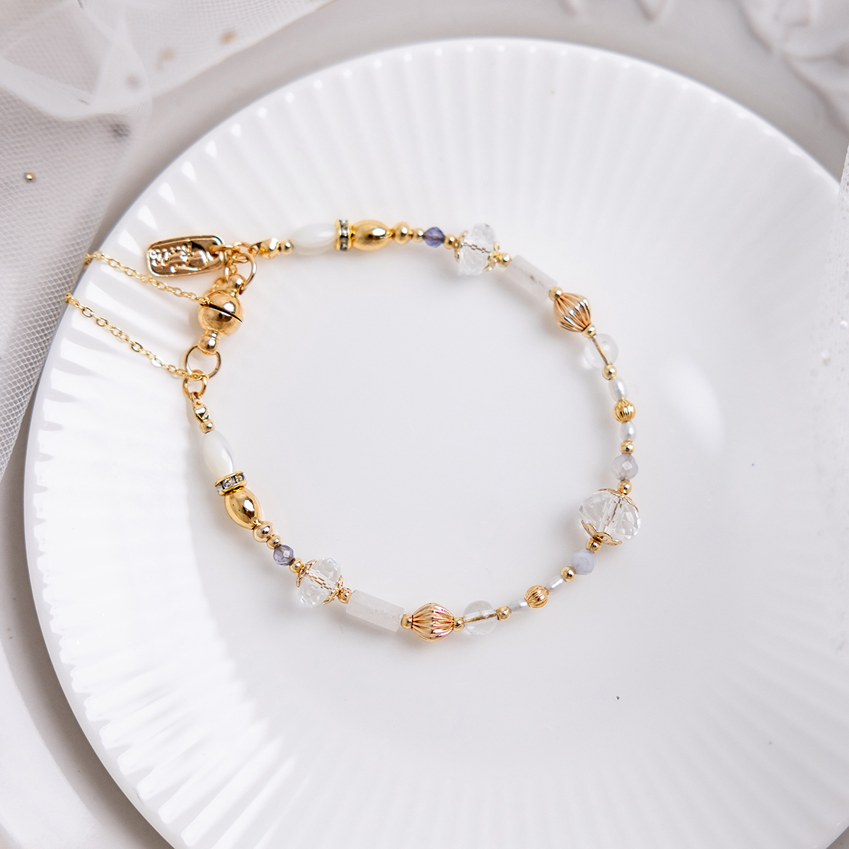 守護石 • 四月誕生石 – 白水晶 – 手鍊