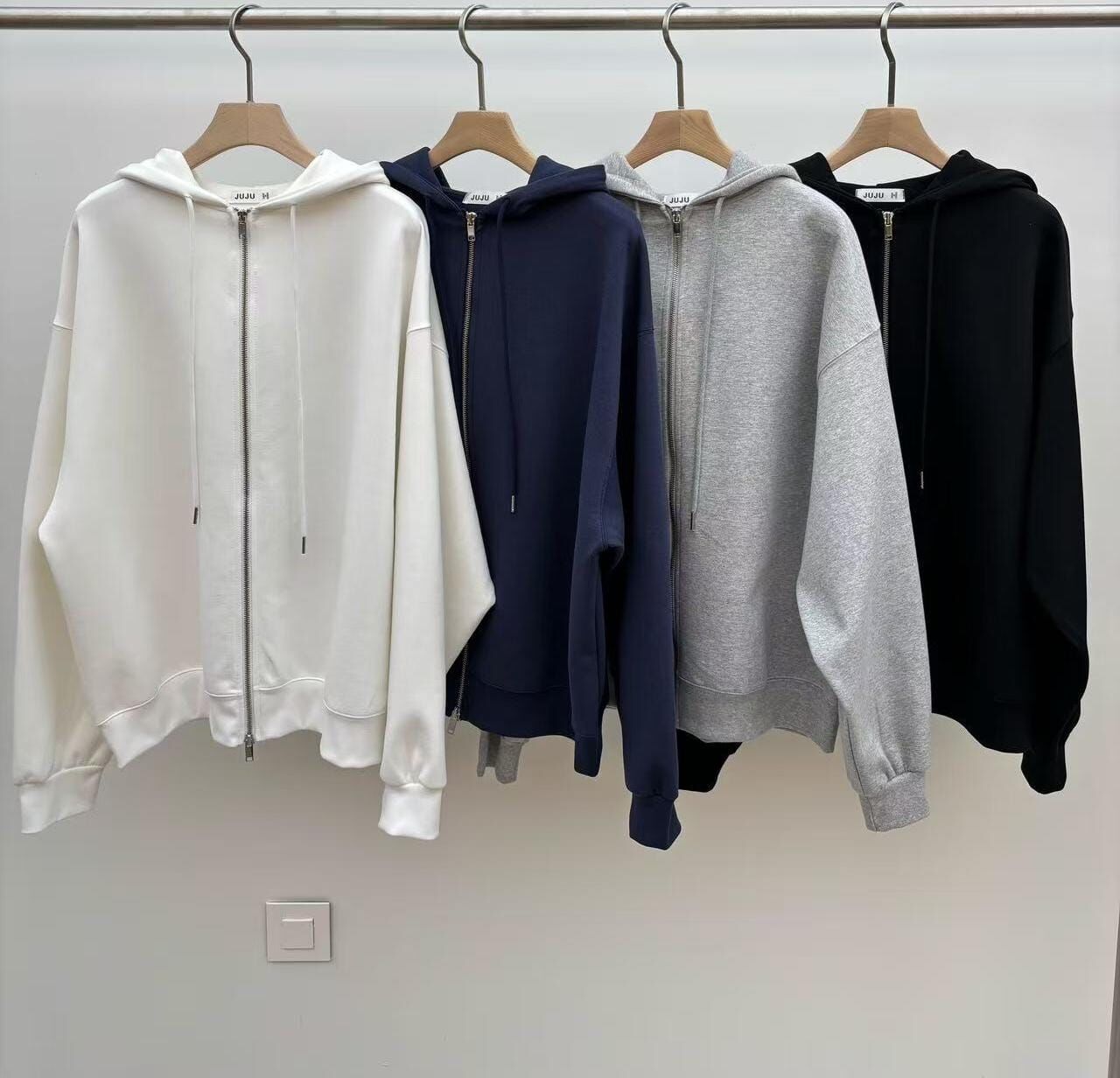 JU6017 拉鍊連帽基礎衛衣外套