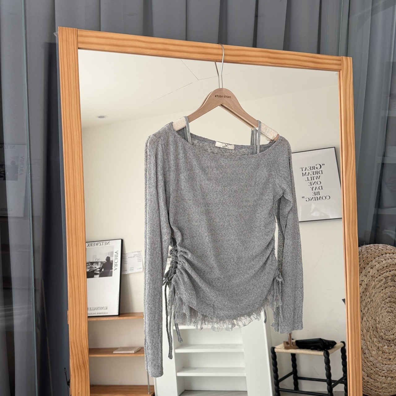 5031340兩件式抽繩斜肩上衣（Ｒ）