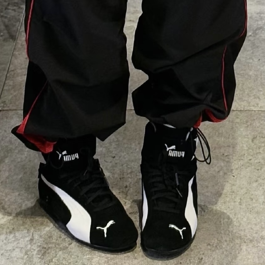 PUMA SPEEDCAT MID 高筒 黑白 賽車鞋 魔鬼氈 休閒 女鞋 400384-01
