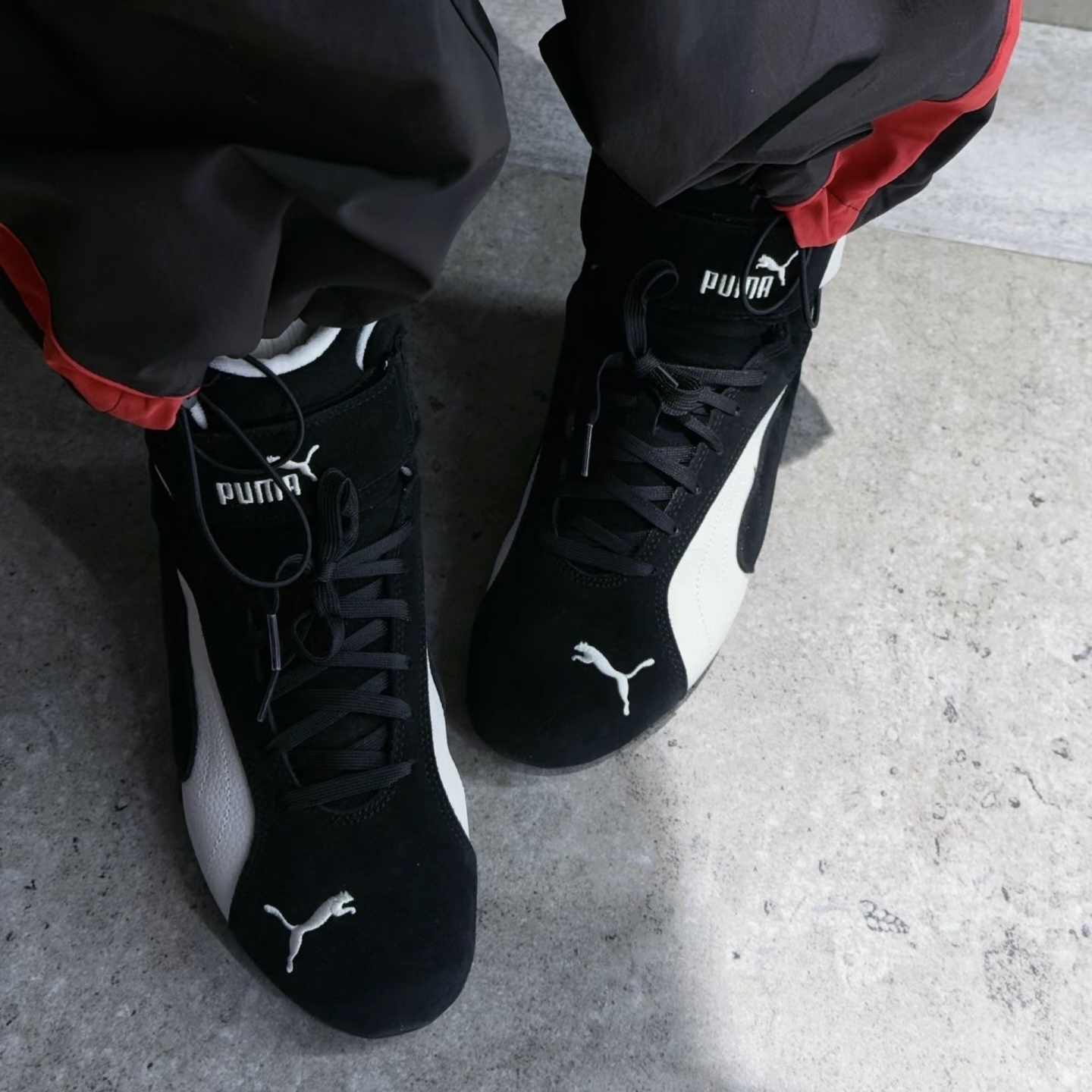 PUMA SPEEDCAT MID 高筒 黑白 賽車鞋 魔鬼氈 休閒 女鞋 400384-01