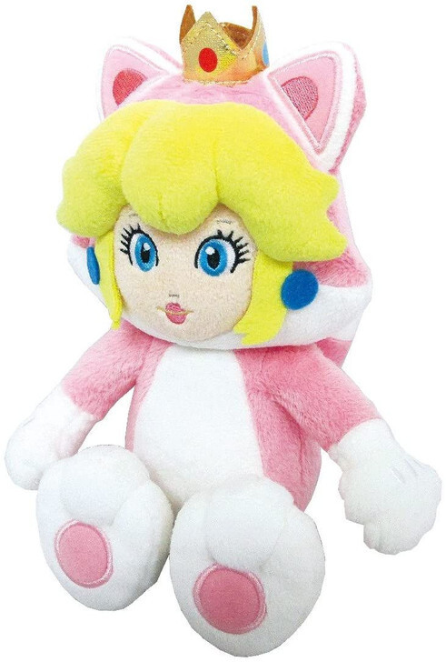 Nintendo San Ei Mario Plush 3D World Cat Peach S 811905