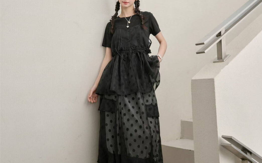 060403 點點透感吊帶背心 - 2 colors