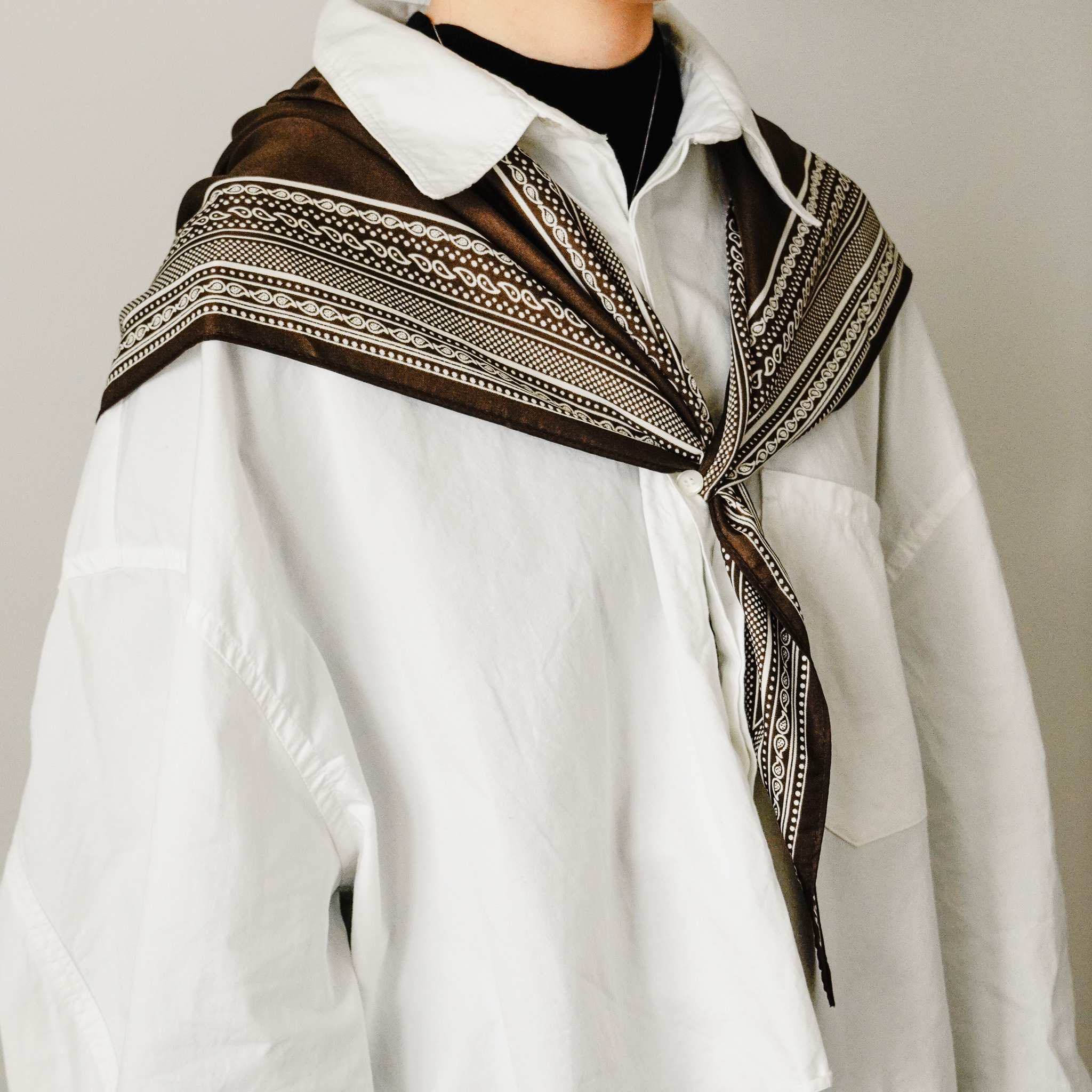 復古氣質三角絲巾 共四款