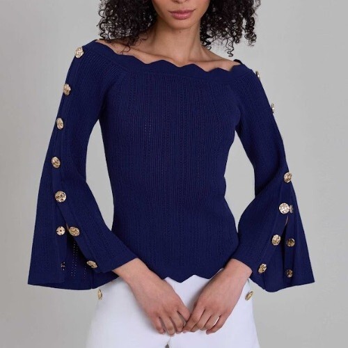 1AF0323-158 [ANNE FONTAINE] Priscilla Knitwear Dark Blue #P26F364516 (EU)