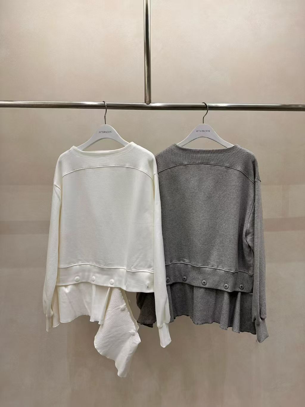 AF6018 車線拼接裙襬衛衣