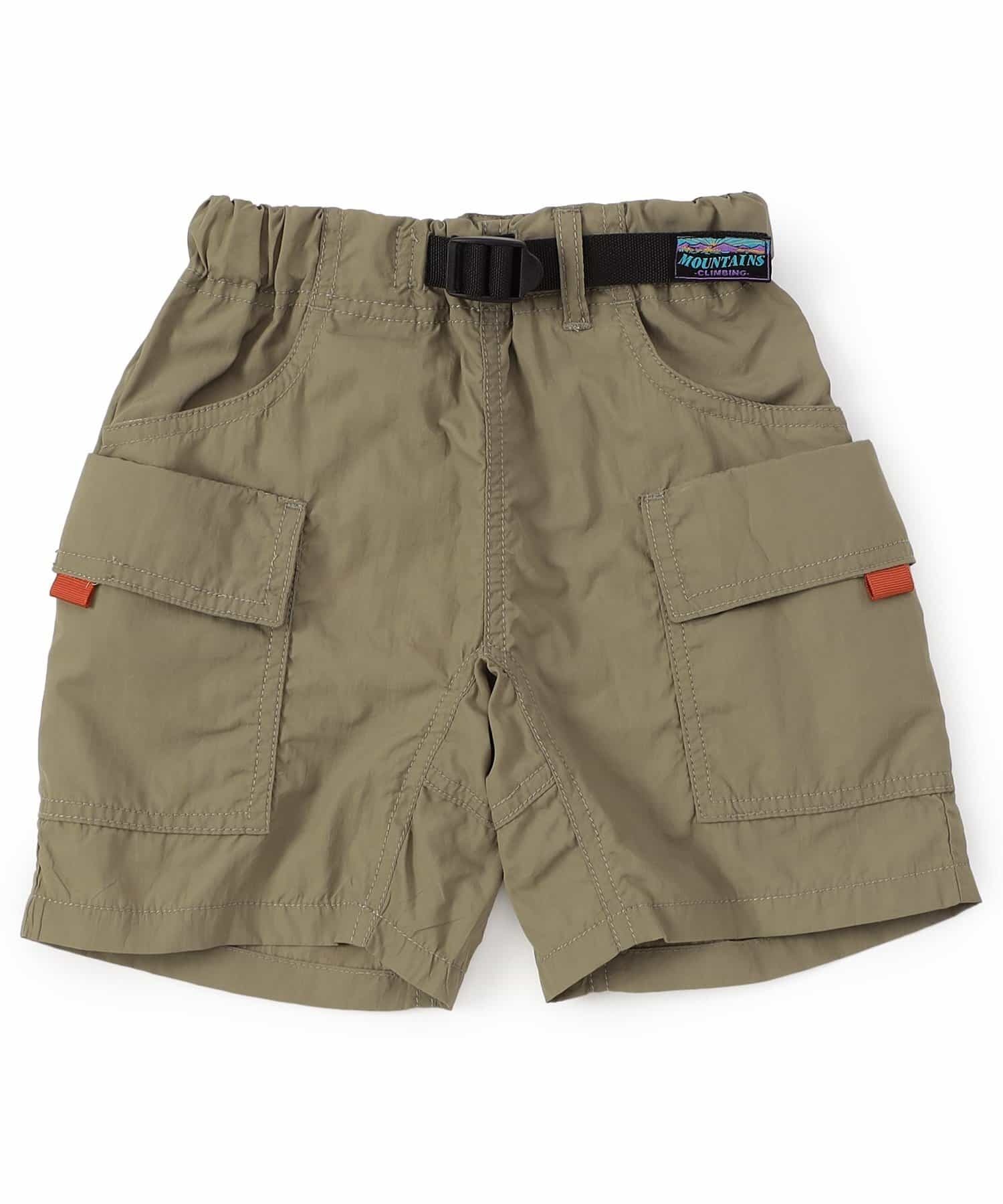 日本 F.O.KIDS 露營登山風格 尼龍五分休閒褲 (紫色，160) R223106