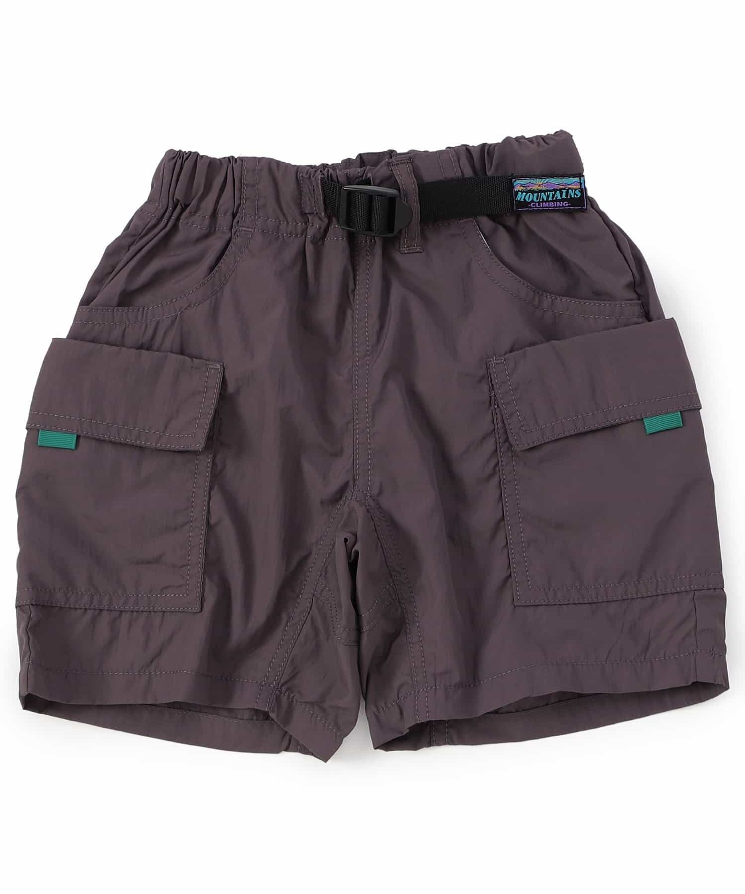 日本 F.O.KIDS 露營登山風格 尼龍五分休閒褲 (紫色，160) R223106