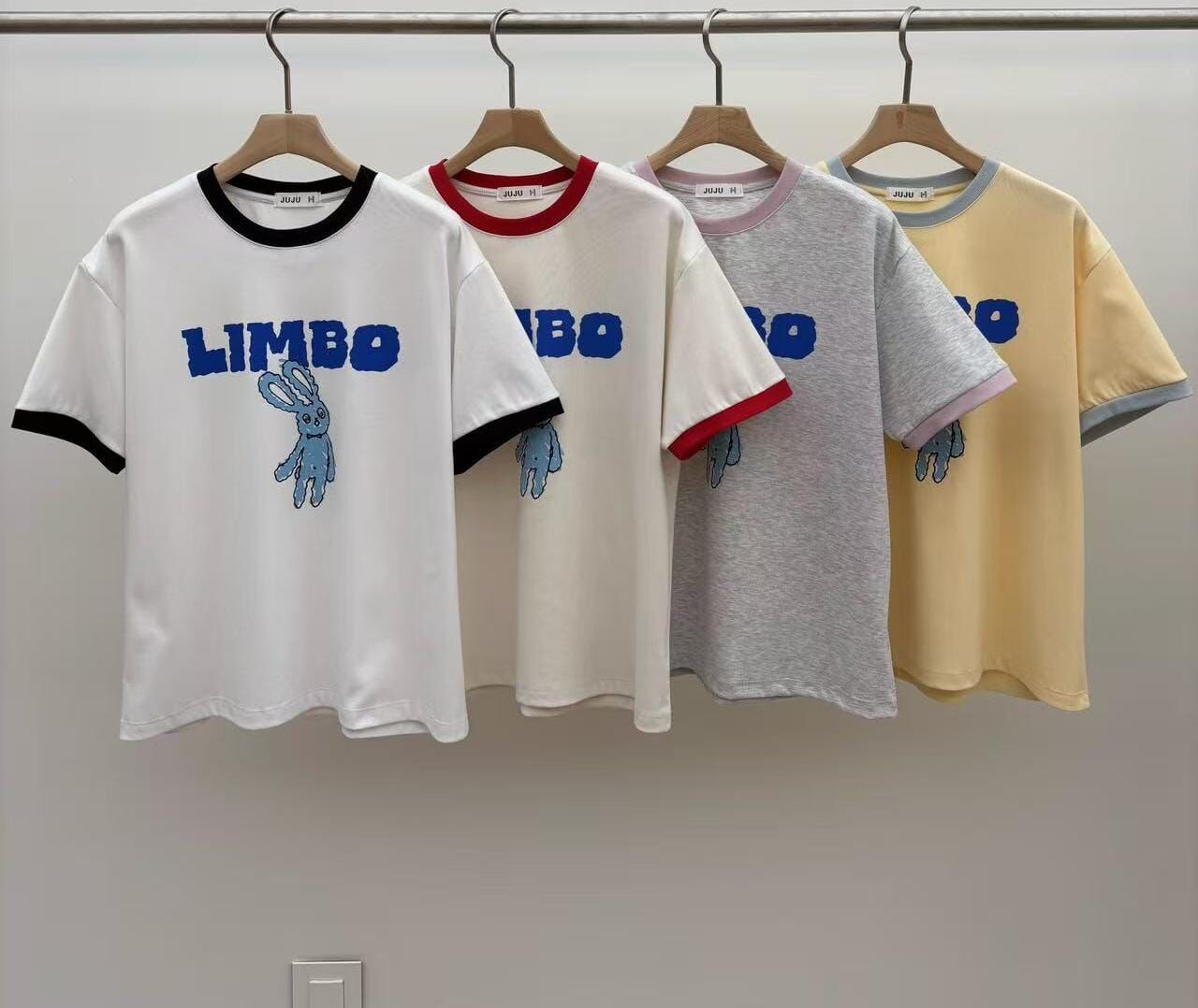 JU6022 兔子圖案圓領Tee