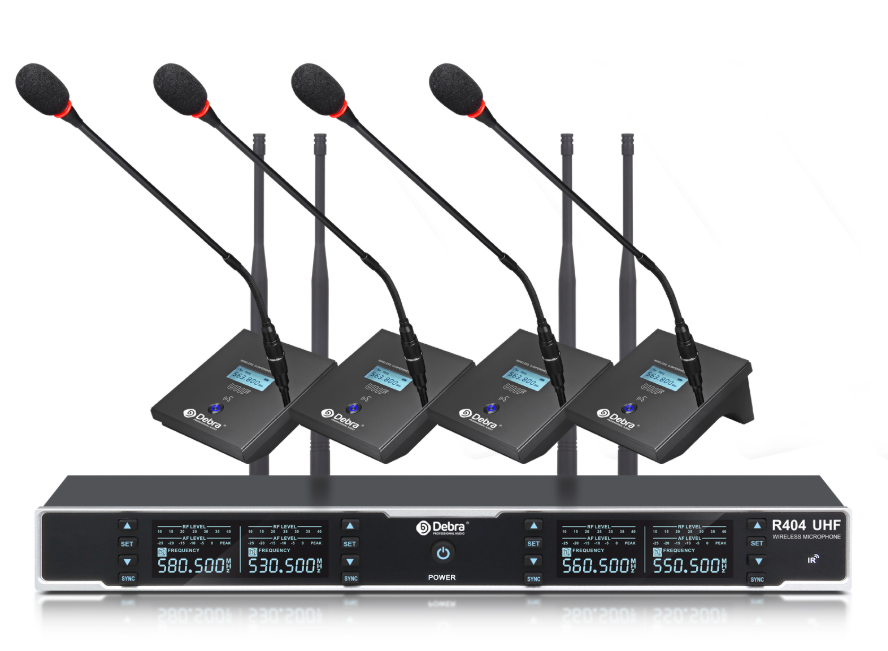 Debra Audio R-404 無線UHF 4頻道(可調頻) 舞台/禮堂 無線咪 套裝