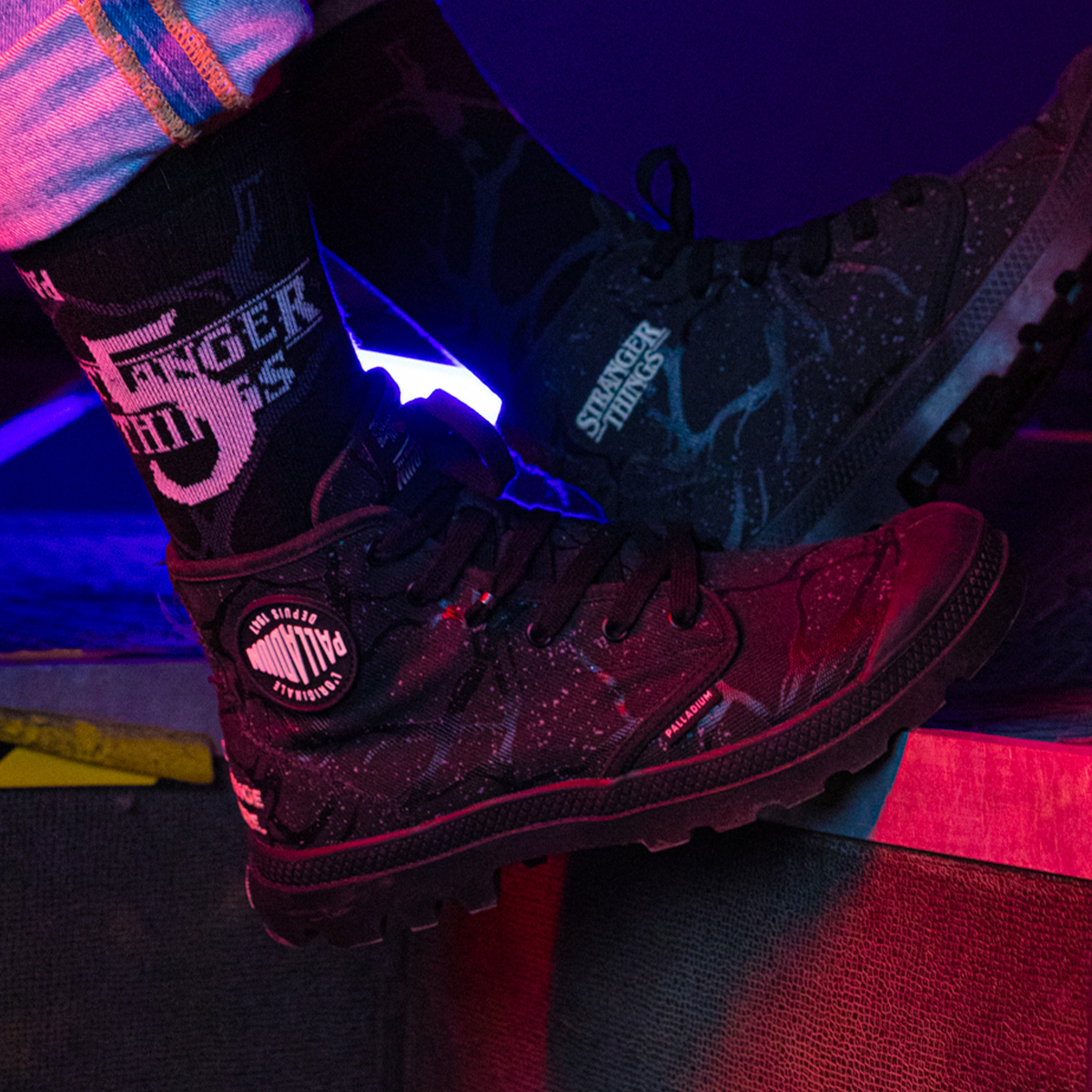 PALLADIUM X STRANGER THINGS 女裝 PAMPA HI TUNNELS 高筒帆布鞋 靴