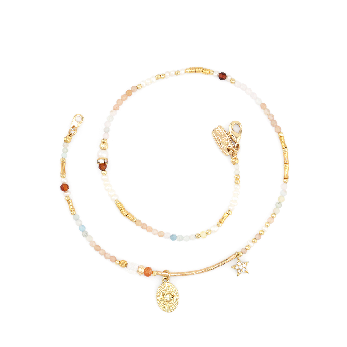 守護星 • 牡羊座 • 火星 – 太陽摩根石 – 手鍊