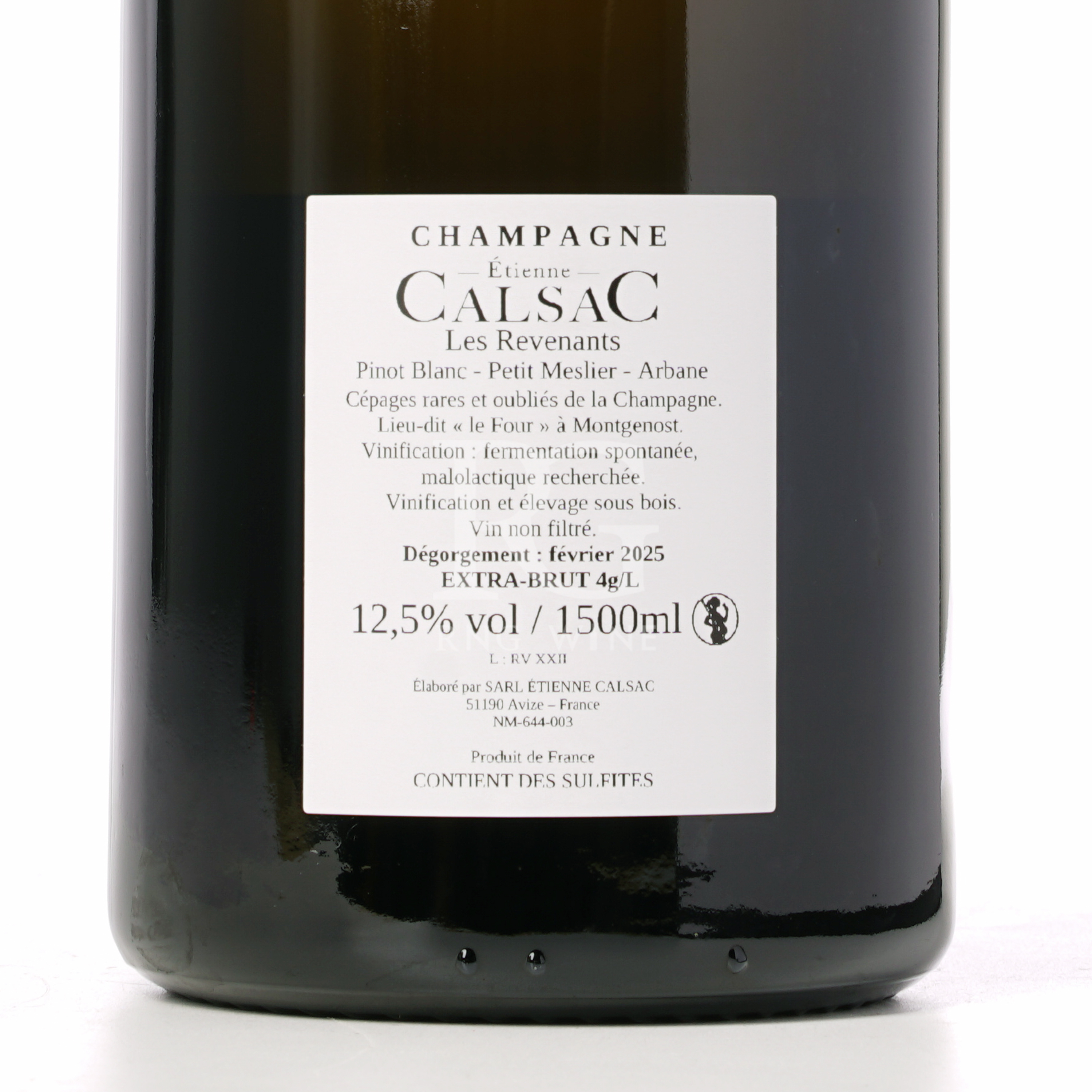 Etienne Calsac Les Revenants Petit Meslier Pinot Blanc Arbane (RP92) (1500ml)