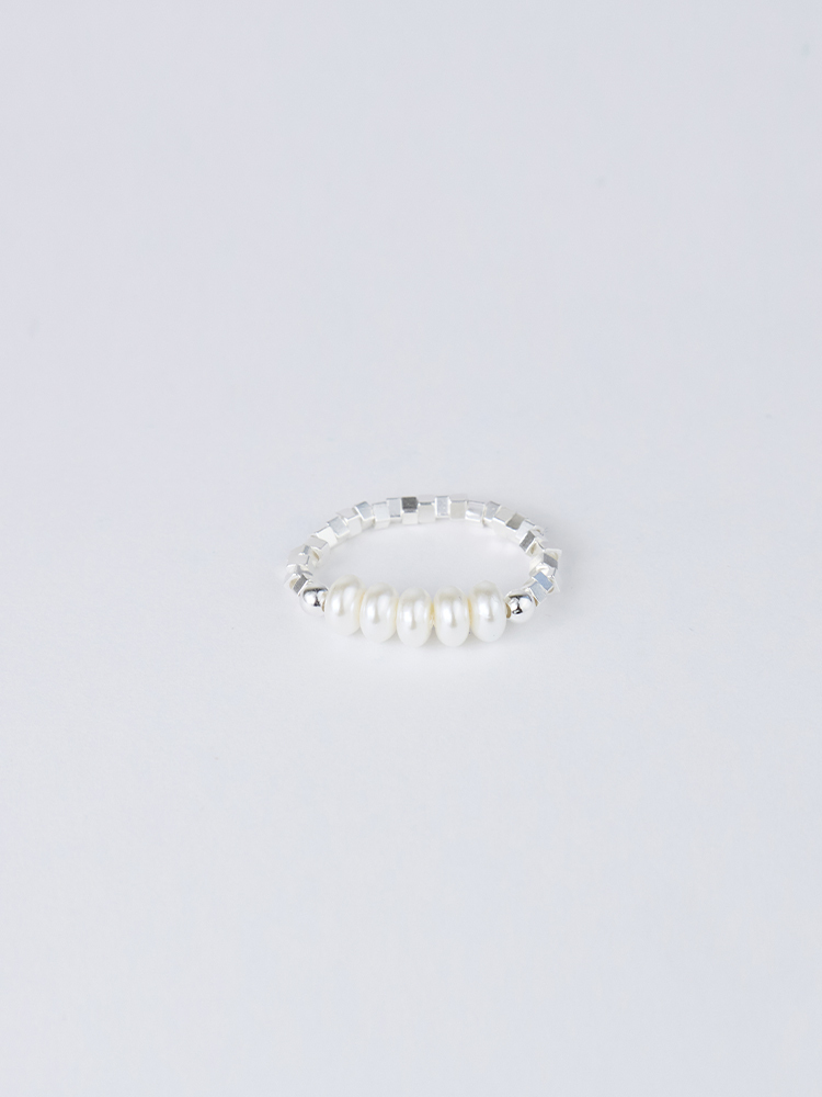 串珠幾何彈性戒指