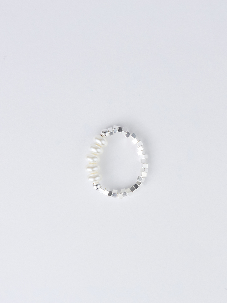 串珠幾何彈性戒指