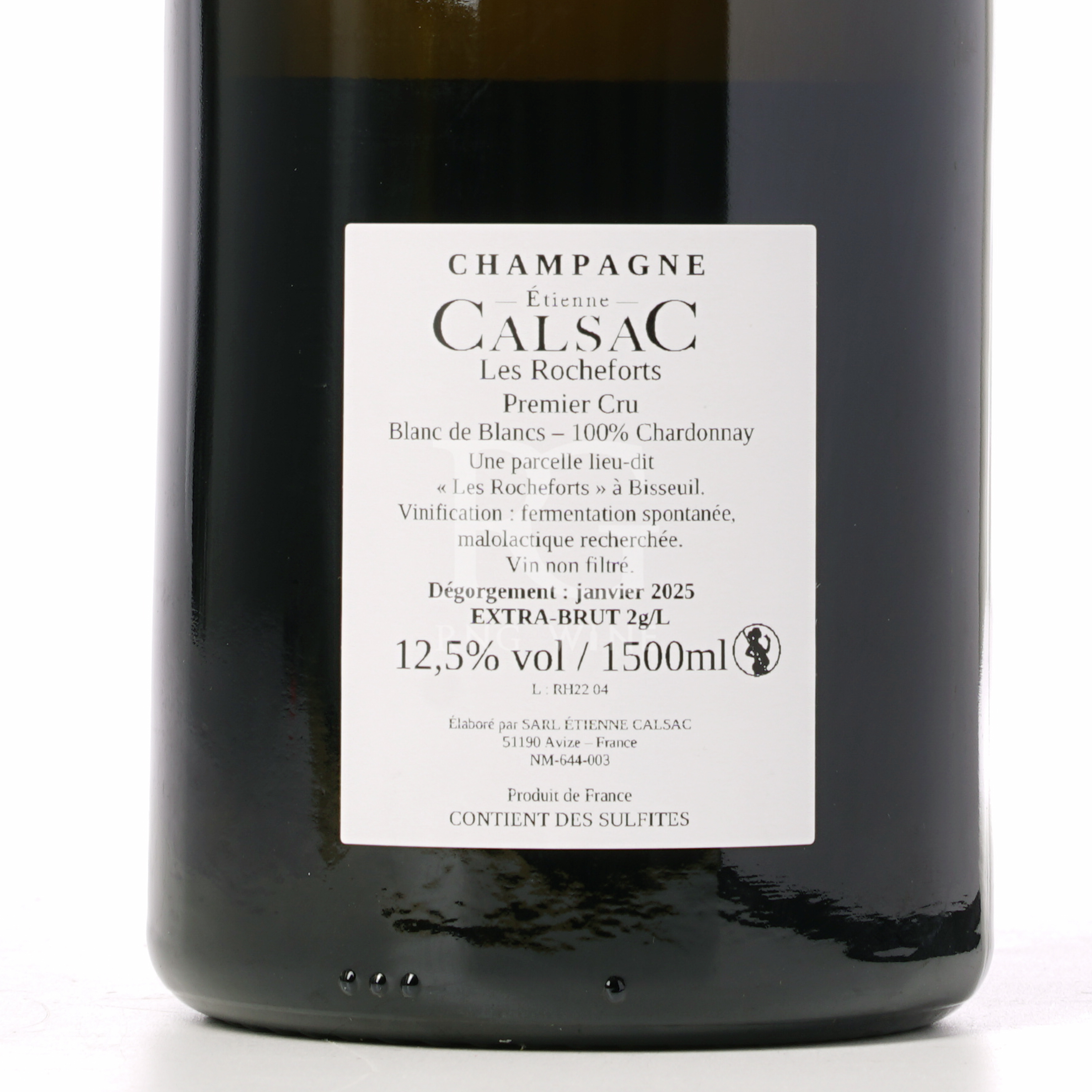 Etienne Calsac Les Rocheforts Blancs de Blancs 1er Cru Parcellaire (RP91) (1500ml)