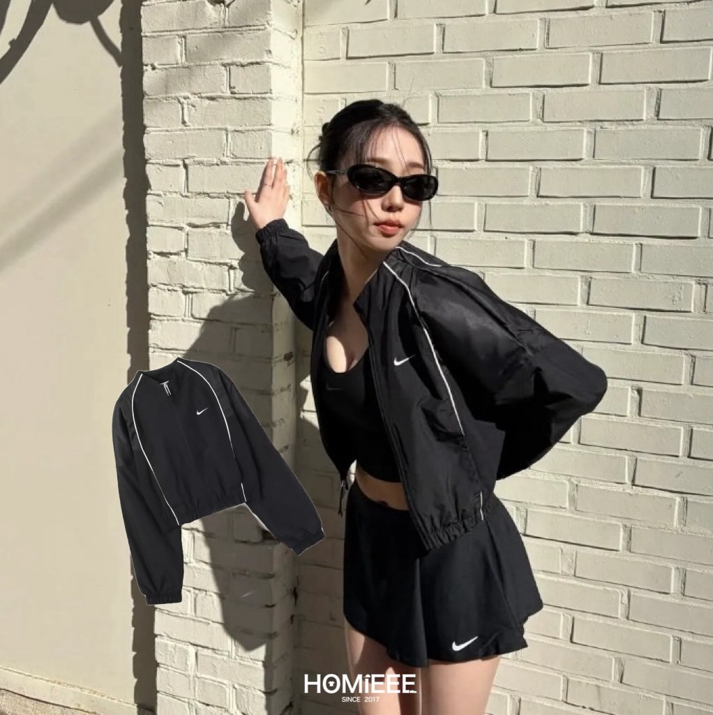 Nike Nsw Shrunken JKT 外套 夾克 黑色 KARINA著用 [IF0217-010]