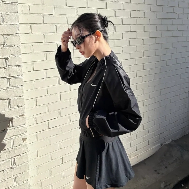 Nike Nsw Shrunken JKT 外套 夾克 黑色 KARINA著用 [IF0217-010]