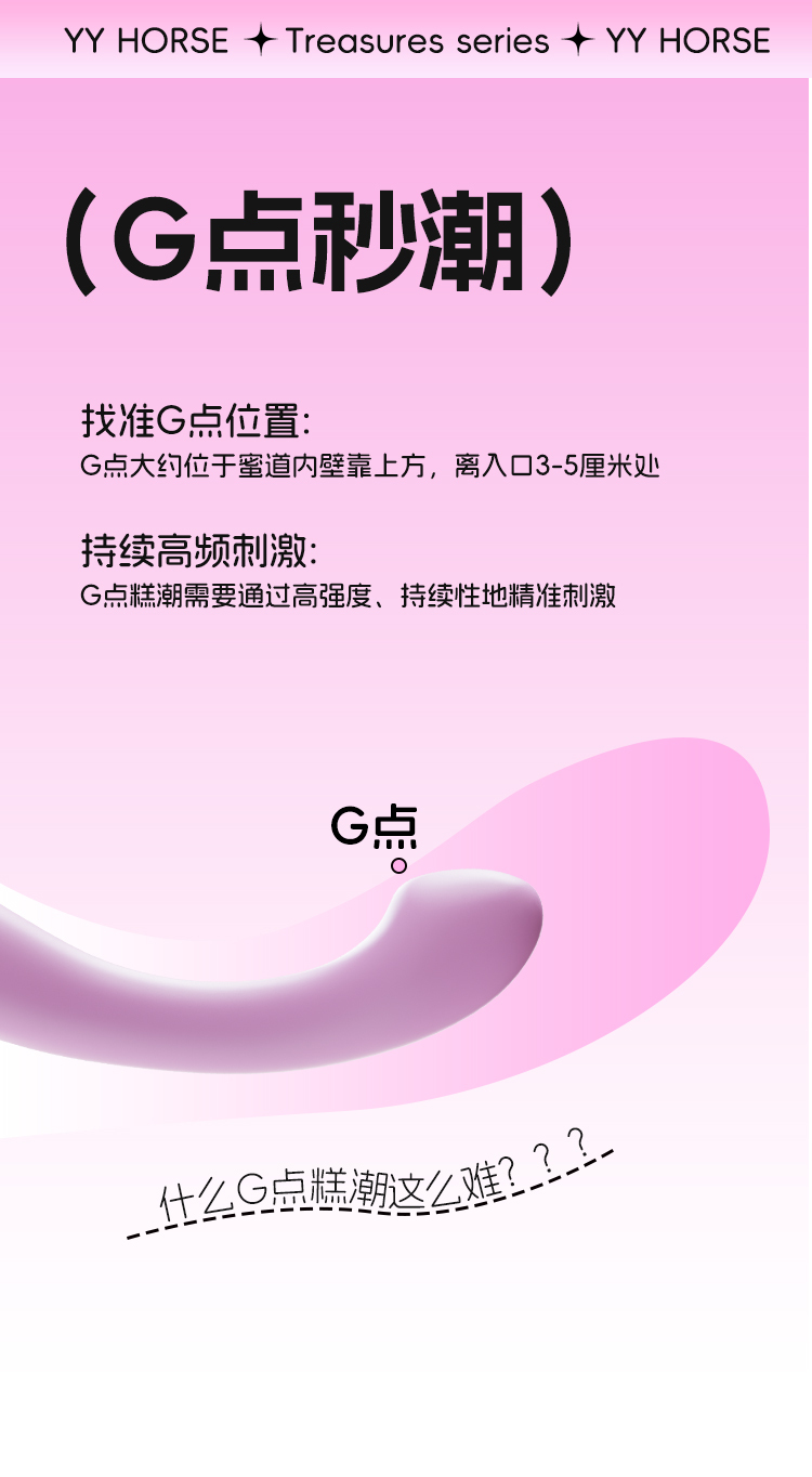 yyhorse 軟糖棒 G點按摩震動棒 (可用手機控制)