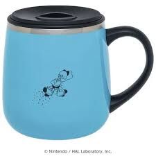 Nintendo Ensky Kirby Lid-Attached Stainless Steel Mug Kirby play with WaddleDee 716486