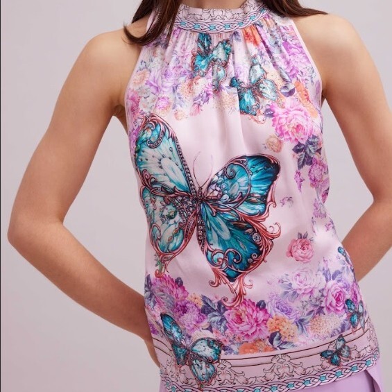 1AF0323-196 [ANNE FONTAINE] Arama Shirts Blouses Cotton Candy #P22F203752 (EU)