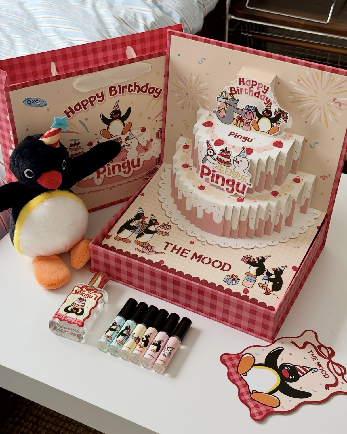 <正版授權>PINGU 企鵝家族 聯名香水禮盒 小屋造型 蛋糕造型