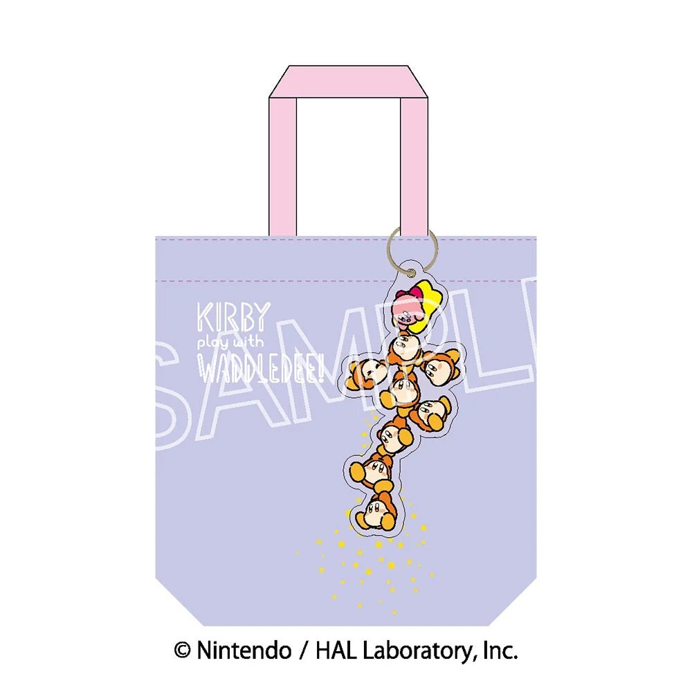 Nintendo Twincre Kirby Patch Charm Tote Kirby plays with Waddle Dee B style 54082