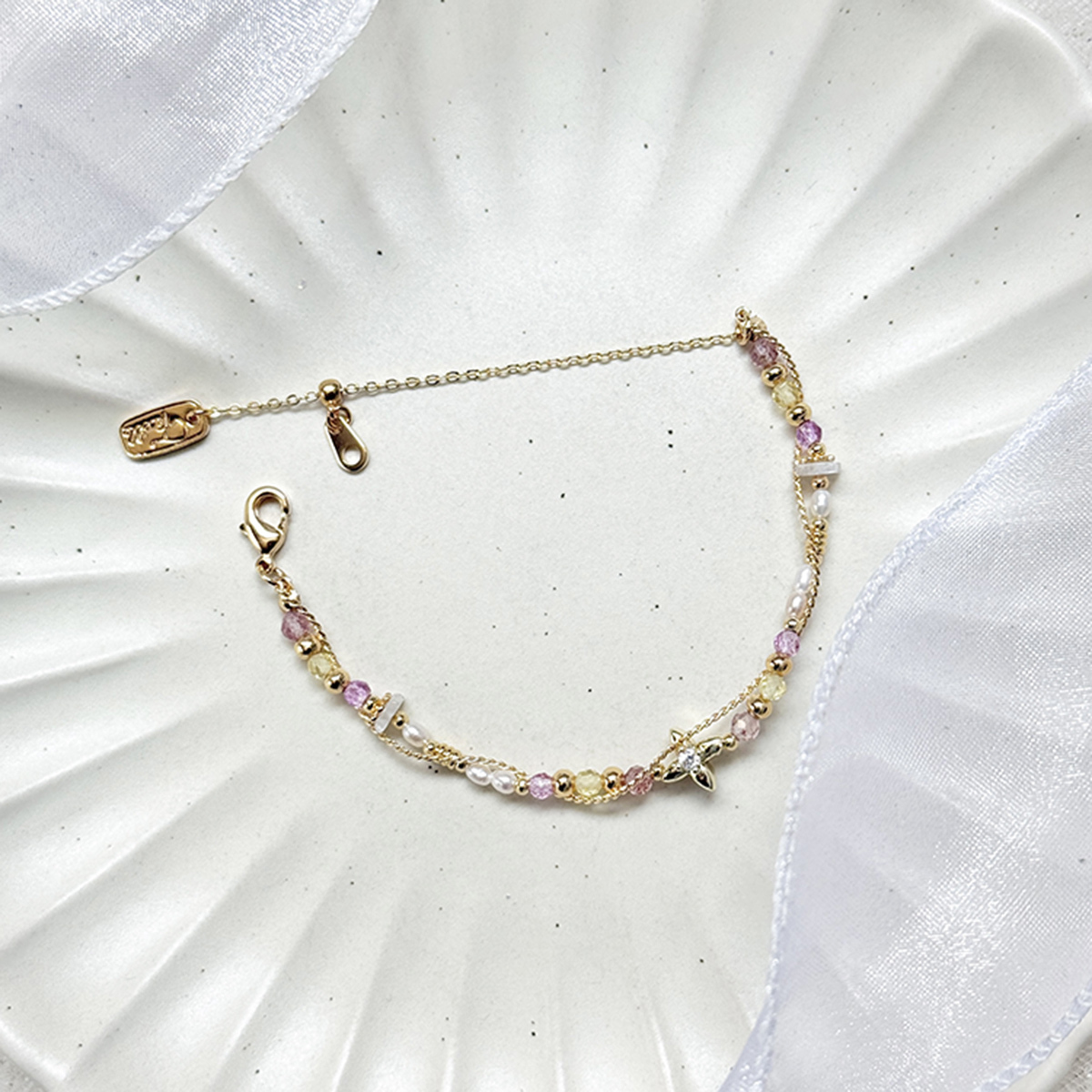 B12 / 生日花 • 捌月拾柒 • 小金魚草 – 草莓紫水晶 – 手鍊