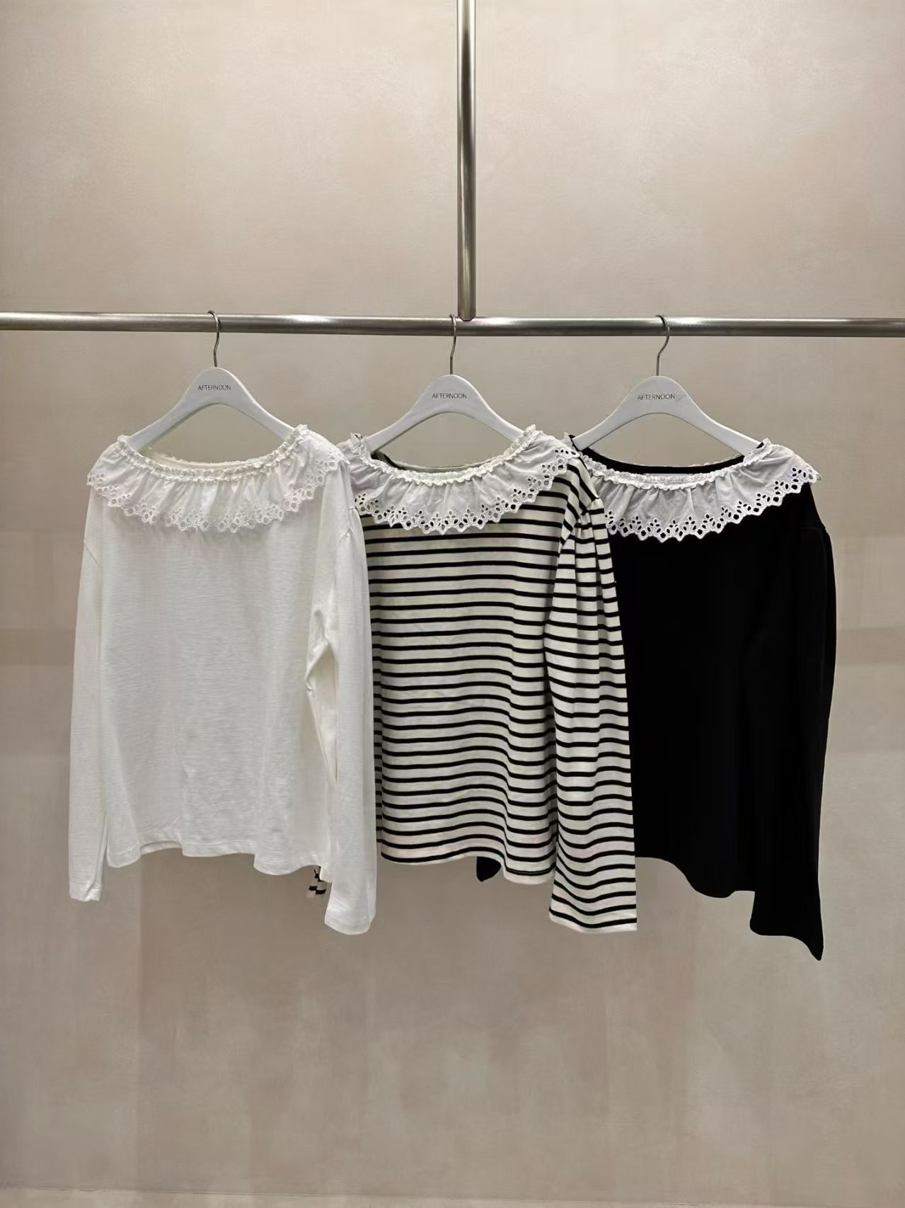 AF6026 通花反領長袖T