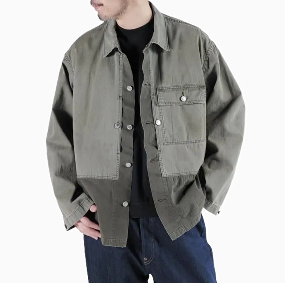 A.PRESSE 2026 VINTAGE USMA HBT M-44 JACKET (26SAP-01-52) - SAGE PRE ORDER ITEM (預訂中)