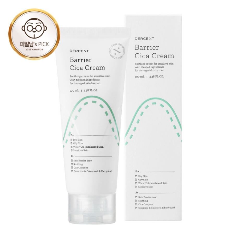 XC076 DERCENT Barrier Cica Cream 專業藥妝保護膜修護乳霜 100ml 一套3件 EXP:28.01.02
