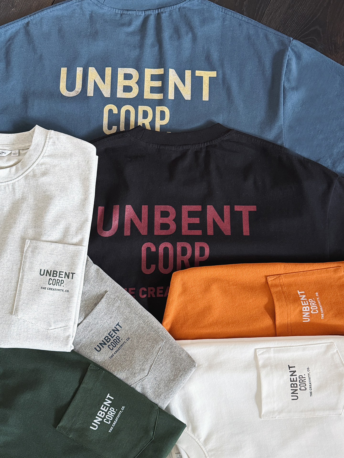 #預購 UNBENT 26SS 夏季休閒 做舊撞色 純棉寬鬆 印花口袋短踢 七色