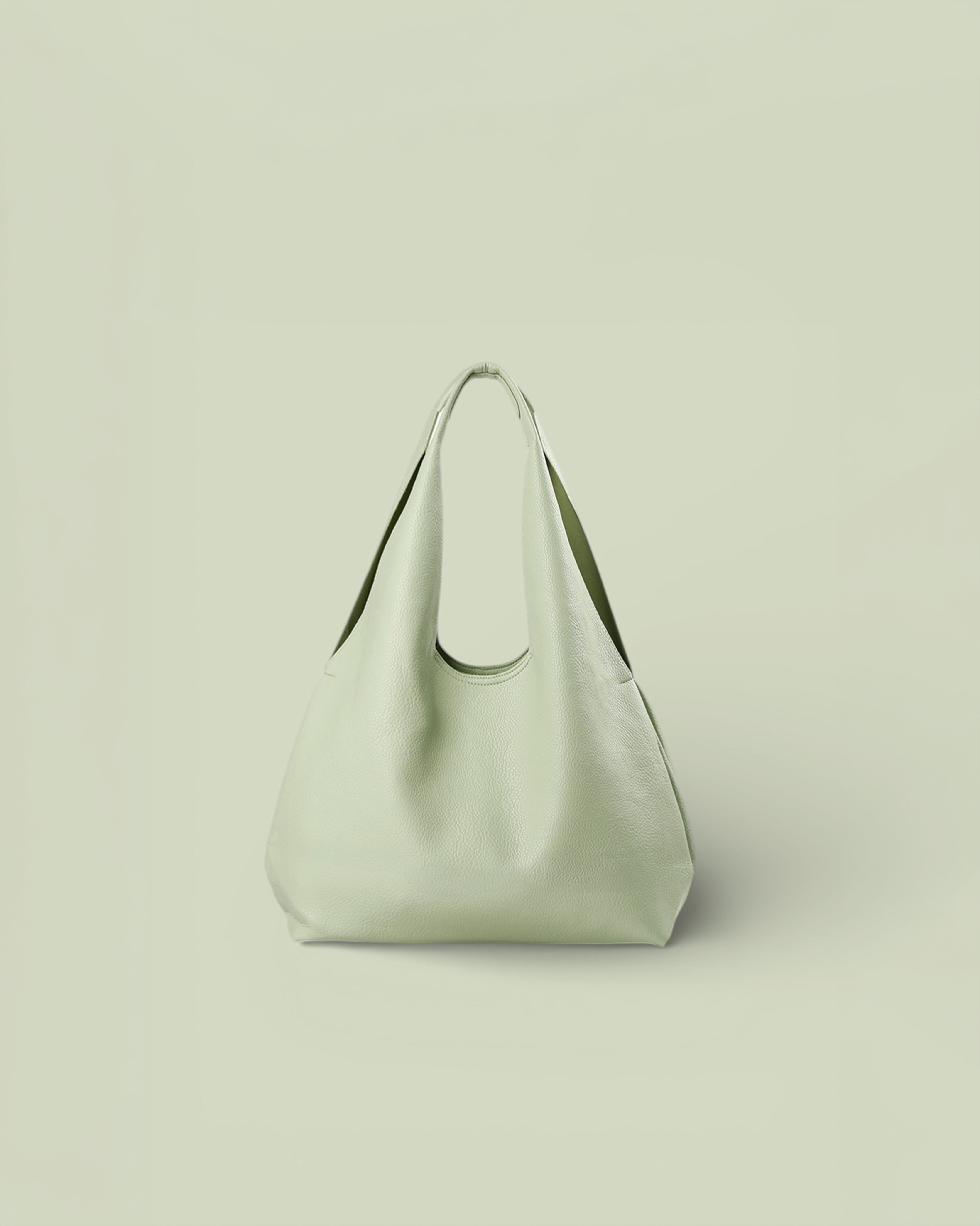 Fairy 素面簡約肩背包 粉綠